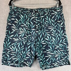Vintage 100% linen Mossimo Supply board‎ shorts men (S) Drawstring skate surf